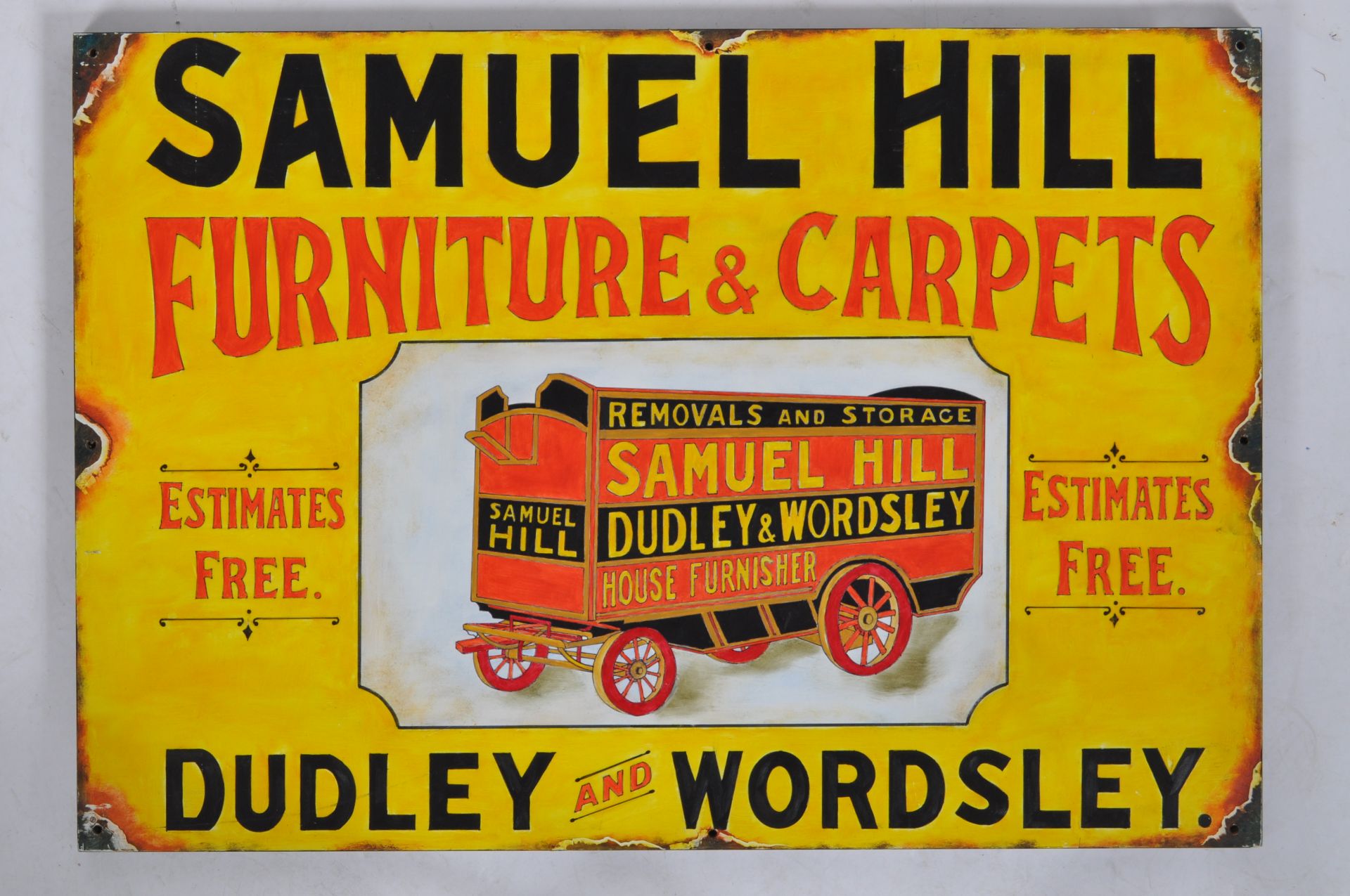 SAMUEL HILL - IMPRESSION OF AN ENAMEL SIGN