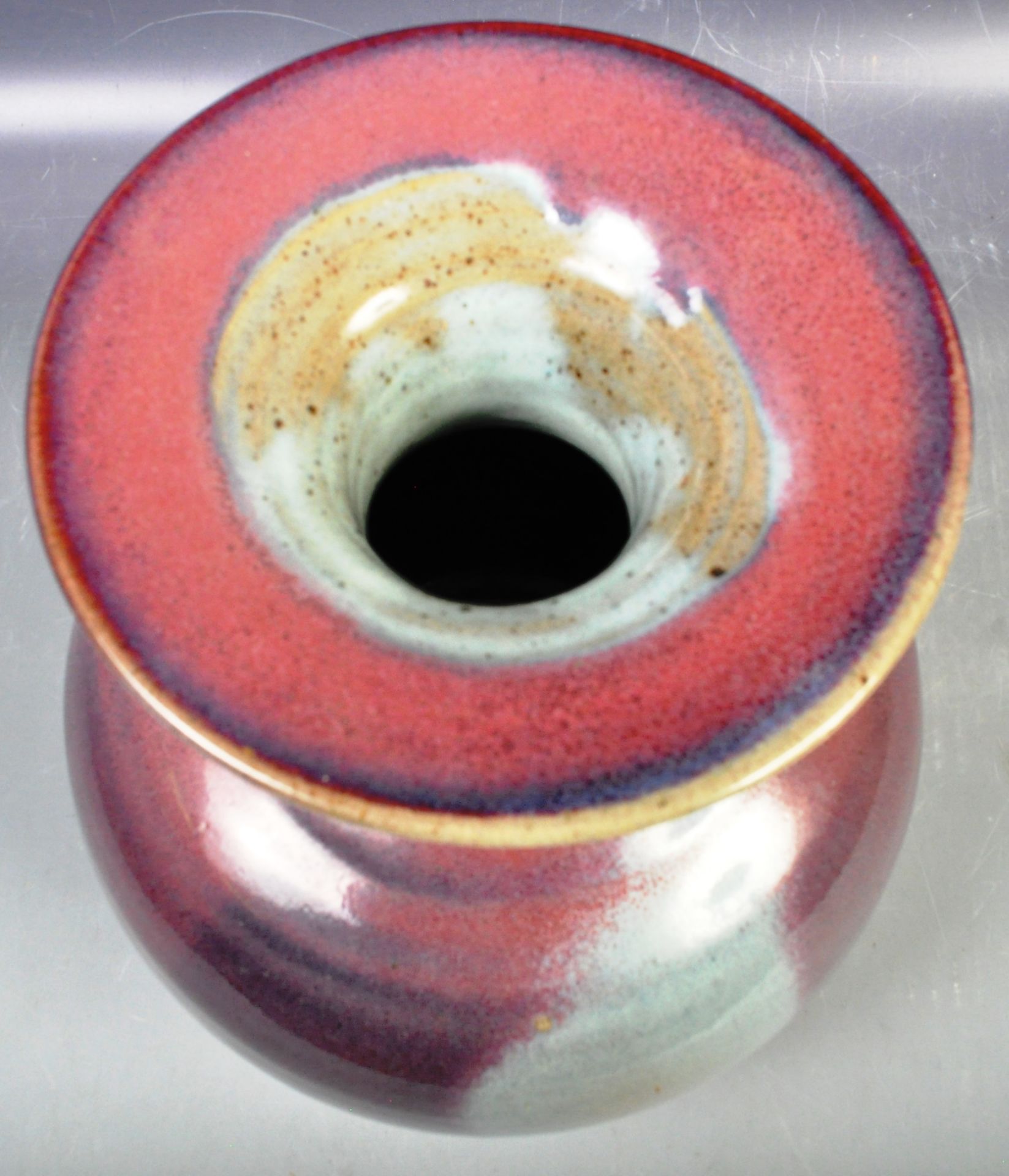 MATTHEW BAYMAN b1959 - STUDIO ART POTTERY VASE - Image 3 of 7