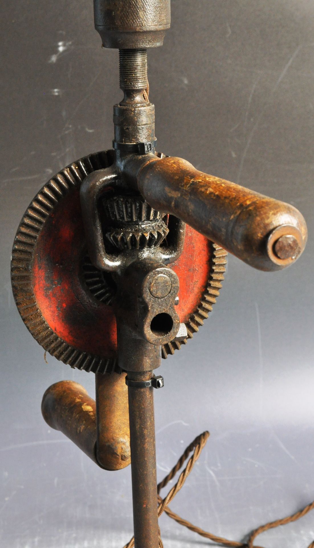 VINTAGE BESPOKE STEAMPUNK HAND HELD DRILL LAMP LIGHT - Image 3 of 8