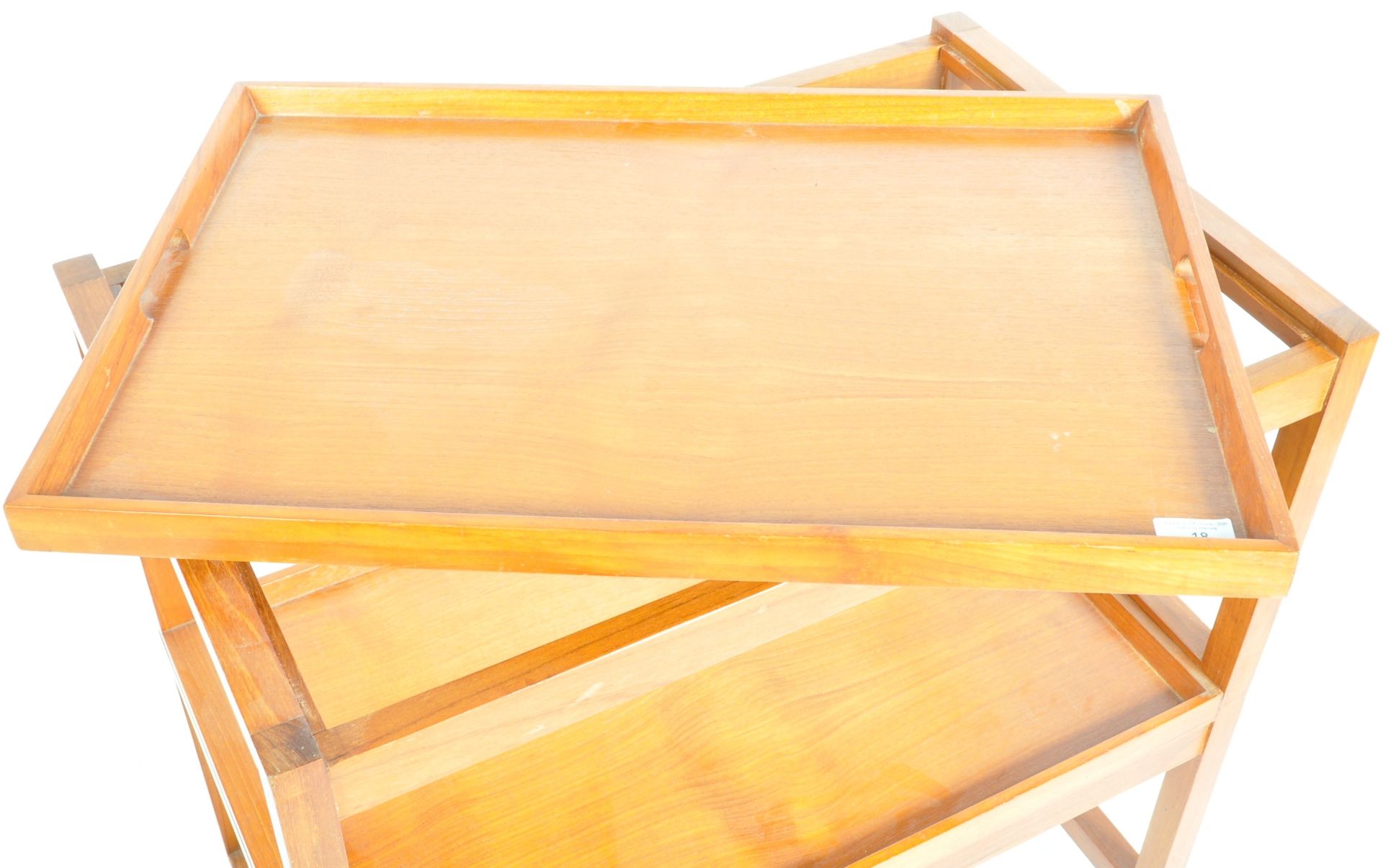 WHITE & NEWTON - MID CENTURY TEAK TEA TROLLEY / SIDE TABLES - Image 4 of 6