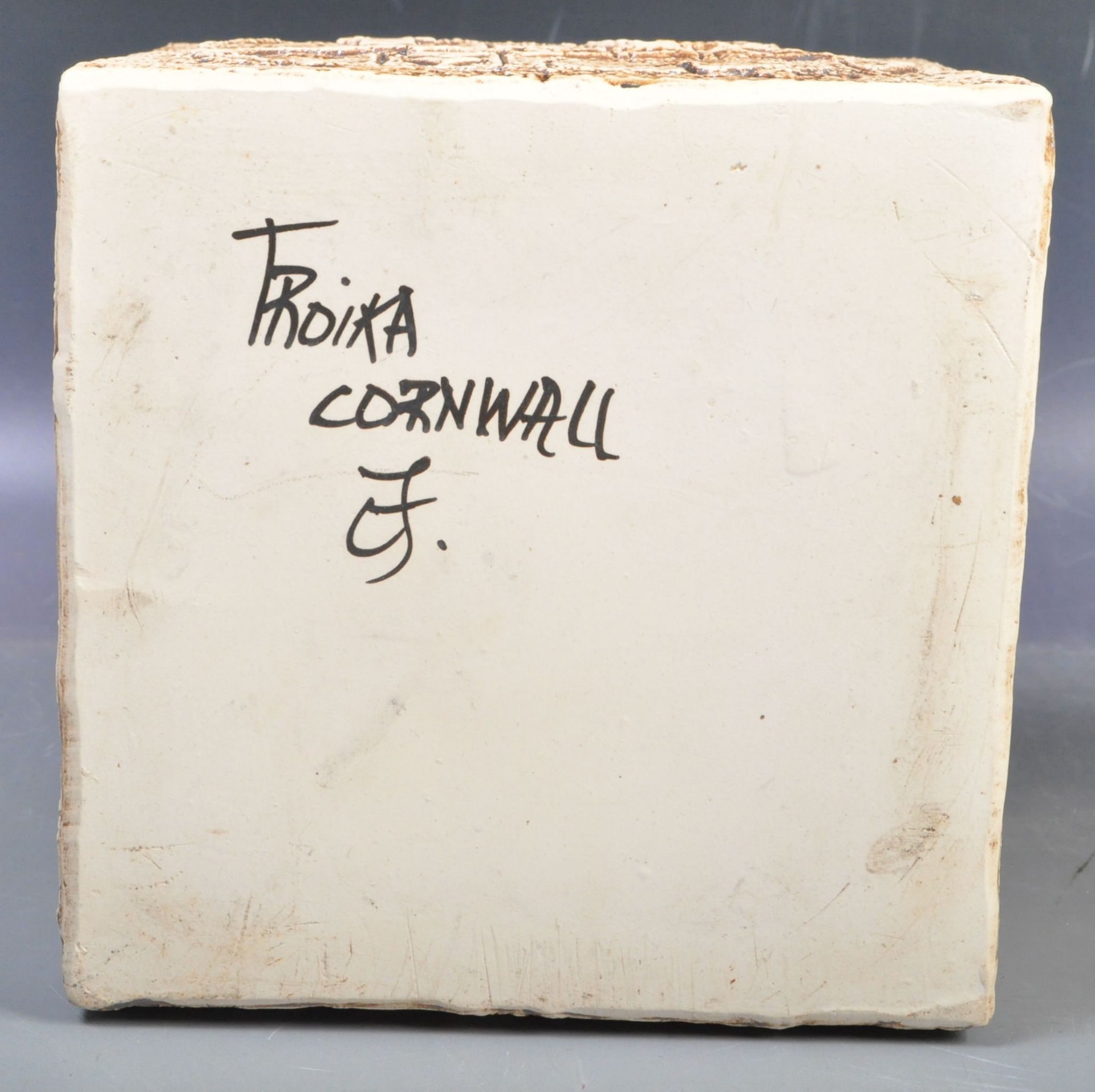 JANE FITZGERALD - TROIKA - LARGE SIZE CORNISH CUBE VASE - Image 7 of 8