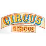 TWO ORIGINAL VINTAGE CIRCUS FAIRGROUND WOODEN SIGNS