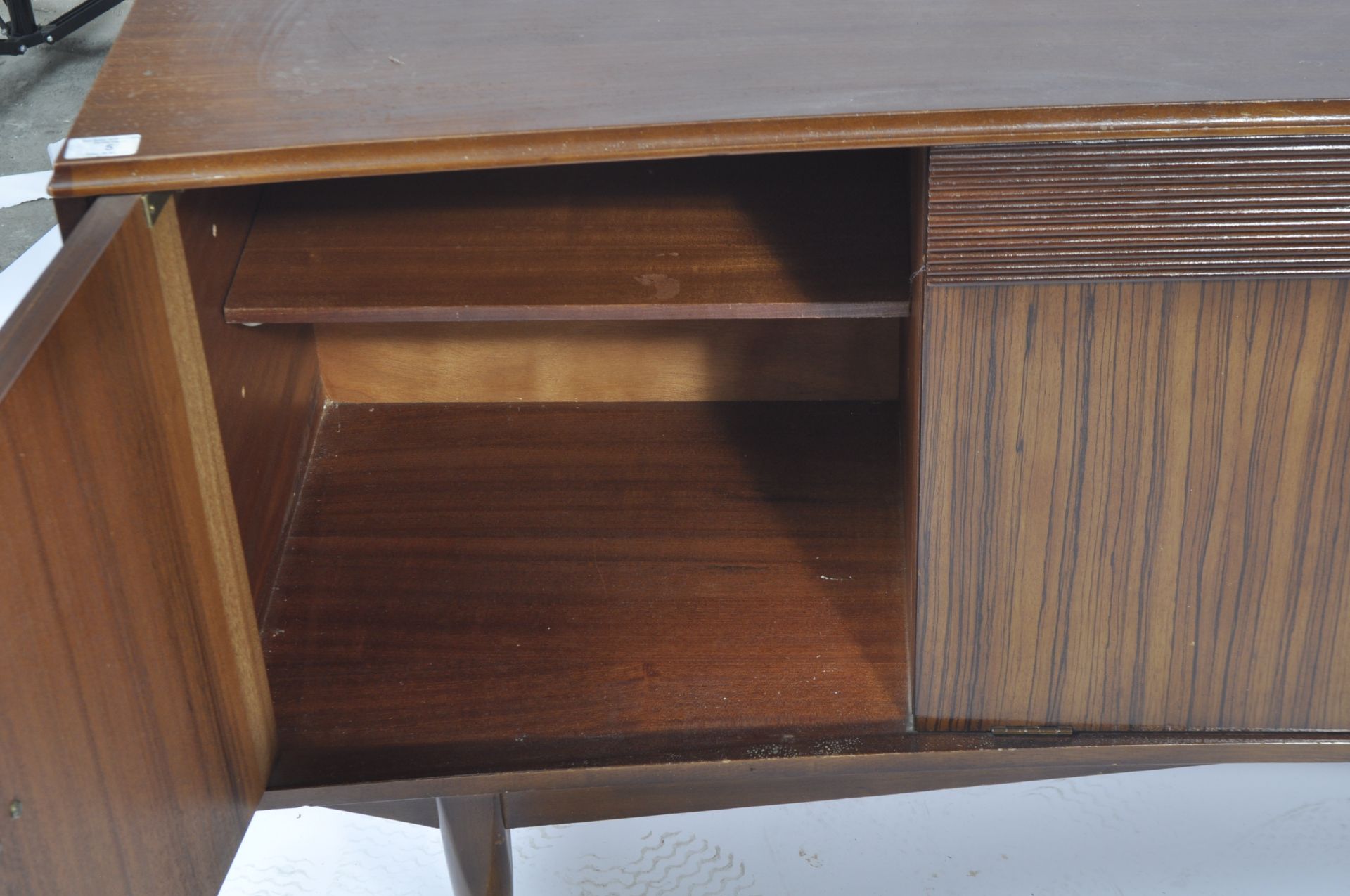 ELLIOTS OF NEWBURY ZEBRANO AND TEAK SIDEBOARD - Image 4 of 6