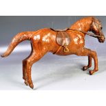 ANTIQUE STYLE LEATHER HORSE FIGURE IN THE LIBERTY MANNER