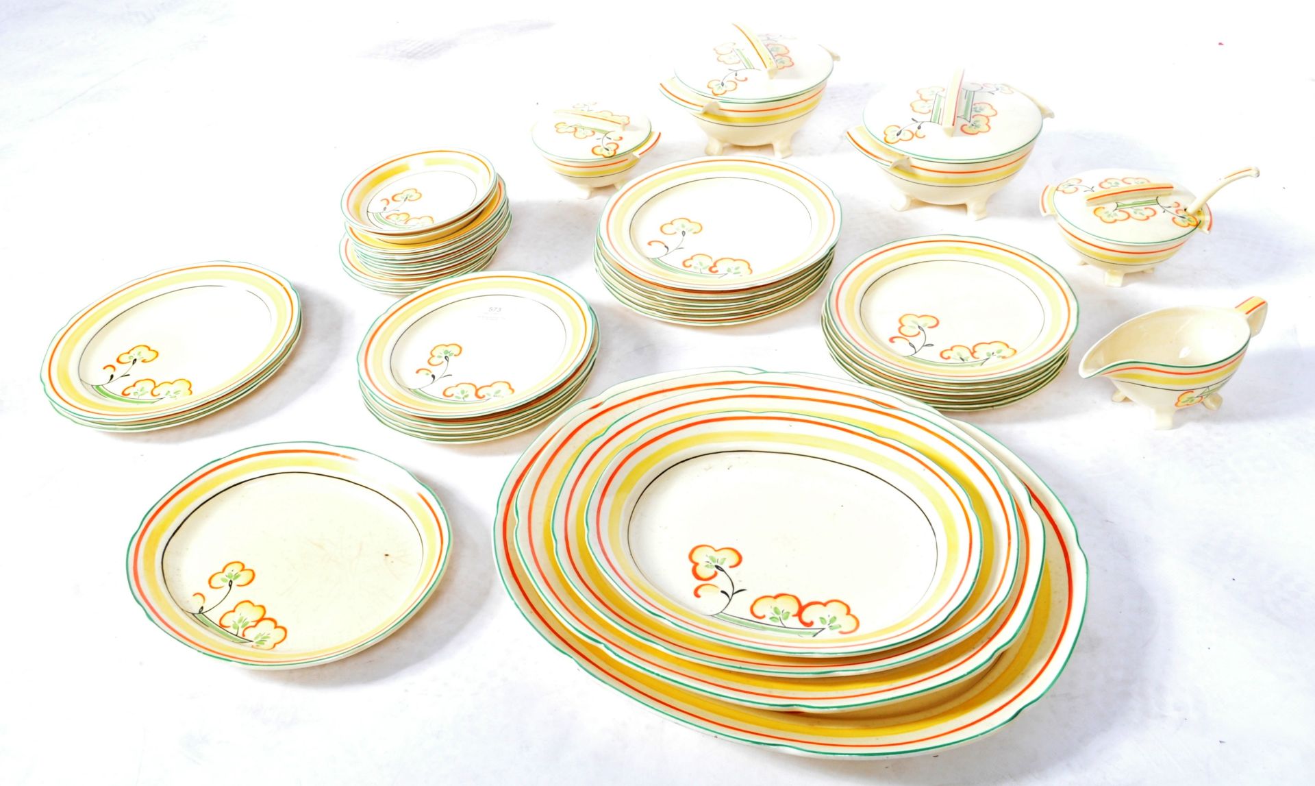 BRISTOL POUNTNEY & CO AMBERONE PATTERN DINNER SERVICE