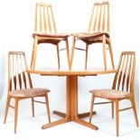 KOEFOEDS HORNSLET DANISH TEAK DINING SUITE (TABLE AND CHAIRS)