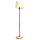 RETRO VINTAGE TEAK WOOD STANDARD LAMP WITH SHADE