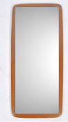 ORIGINAL RETRO VINTAGE 1960'S DANISH TEAK WOOD WALL MIRROR