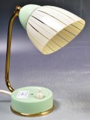 RETRO VINTAGE MID CENTURY FRENCH LAMP WITH GLASS SHADE