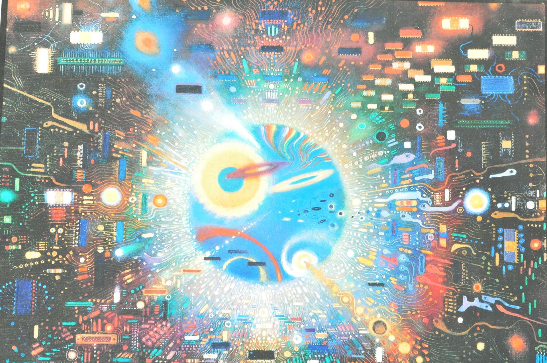 COMPUTER COSMOLOGY - RETRO PRINT ON CANVAS - Image 2 of 5