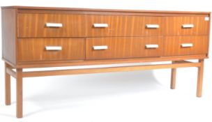 RETRO VINTAGE 20TH CENTURY TEAK WOOD SIX DRAWER SIDEBOARD