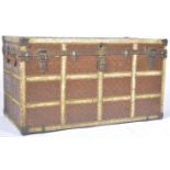 ANTIQUE 20TH CENTURY TRAVEL STEAMER TRUNK BELIEVED LOUIS VUITTON