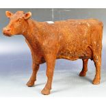 ANTIQUE BUTCHER CAST IRON COW ADVERTISING FIGURE