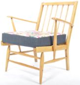 LUCIAN ERCOLANI FOR ERCOL MODEL 567 BEECH AND ELM EASY ARMCHAIR