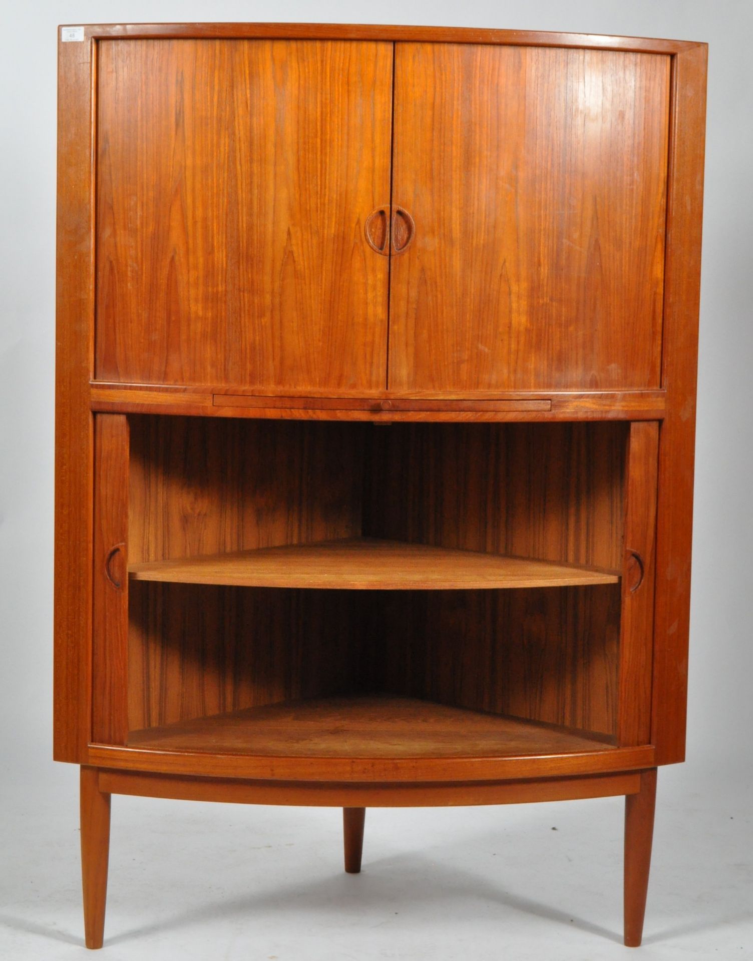 QUALITY MID CENTURY DANISH TEAK COCKTAIL DRINKS CORNER CABINET - Image 2 of 10