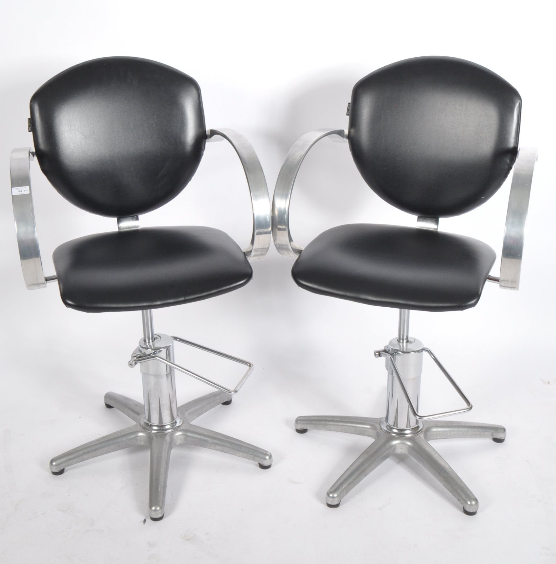 REM - MATCHING PAIR OF ADJUSTABLE BARBER'S ARMCHAIRS - Image 2 of 10