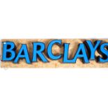 BARCLAYS BANK ADVERTIANG LIGHT BOX LETTERS