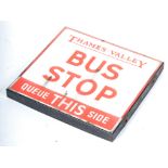 THAMES VALLEY - BUS STOP ENAMEL SIGN