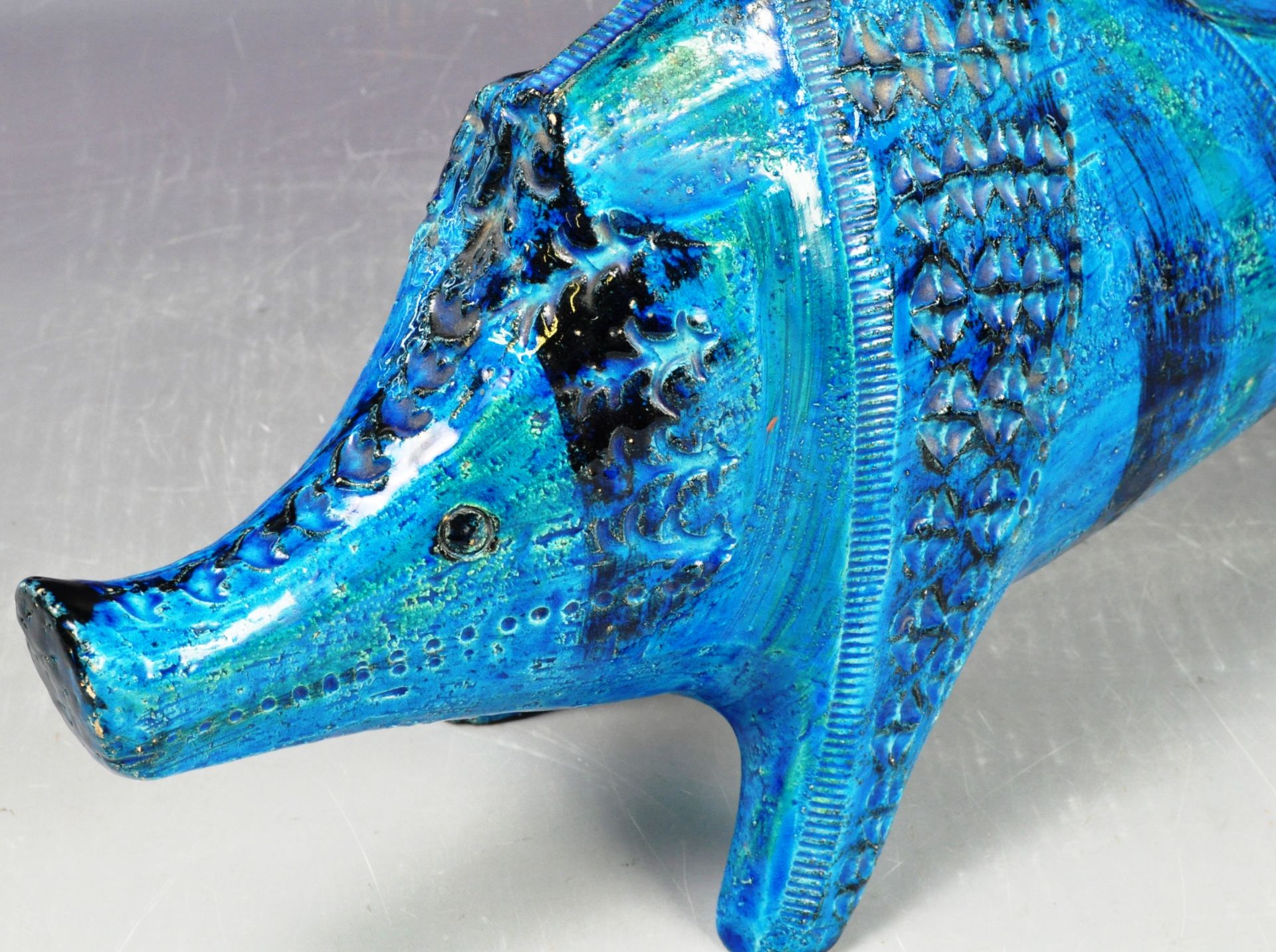 ALDO LONDI - BITOSSI - RIMINI BLUE WILD BOAR FIGURINE - Image 2 of 9