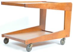 SIKA MOBLER MID CENTURY TEAK TWO TIER DRINKS SERVING TROLLEY