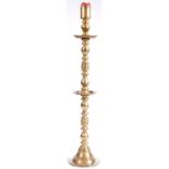 LARGE AND IMPRESSIVE HEAVY FLOOR STANDING DUTCH CANDLESTICK