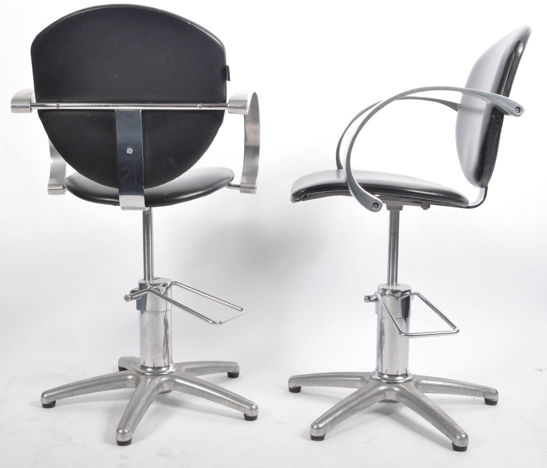 REM - MATCHING PAIR OF ADJUSTABLE BARBER'S ARMCHAIRS - Image 6 of 10