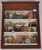 IMPRESSIVE TOBACCONIST CABINET FRAMED DISPLAY