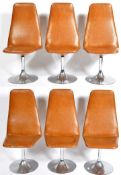 JOHANSON DESIGN - SET OF SIX SWEDISH LEATHER DINING CHAIRS