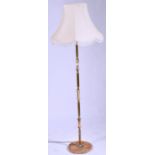 RETRO VINTAGE ONYX AND BRASS FREESTANDING STANDARD LAMP