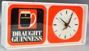 GUINNESS DRAUGHT - RETRO VINTAGE ADVERTISING CLOCK