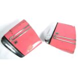 PAIR OF RETRO AMERICAN REAR CAR WINGS IN VIBRANT PINK