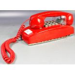 CORTELCO VINTAGE PUSH BUTTON TELEPHONE FINISHED IN RED