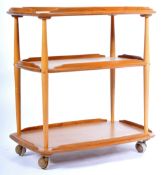 ERCOL MODEL 458 RETRO VINATGE BEECH AND ELM DRINKS TROLLEY