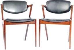 KAI KRISTIANSEN - MODEL 42 - MATCHING PAIR OF ARMCHAIRS