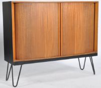 RETRO VINATGE 20TH CENTURY TAMBOUR DOOR CABINET