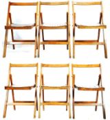 SET OF VINTAGE 20TH CENTURY RUSTIC FOLDING OAK LAWN CHAIRS