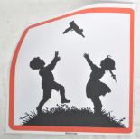 BANKSY - KIDS WITH GUNS - FASSON PERMANENT CRACK-BACK STICKER