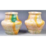 PAIR OF BESWICK MADE ART DECO CERAMIC VASES