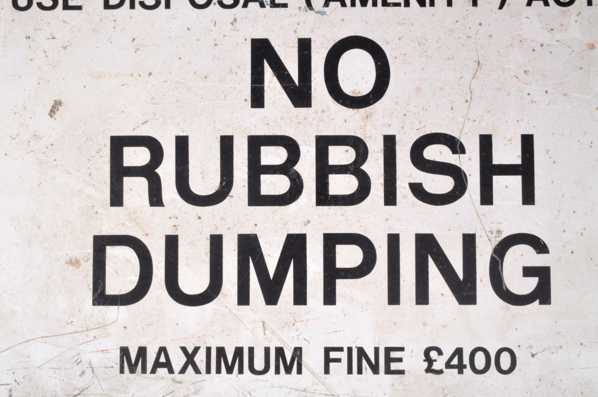 NO RUBBISH DUMPING PUBLIC NOTICE ALUMINUM SIGN - Image 2 of 5