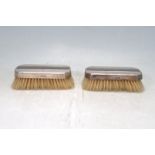 PAIR OF ART DECO ADIE BROTHER SILVER CLOTHES BRUSHES