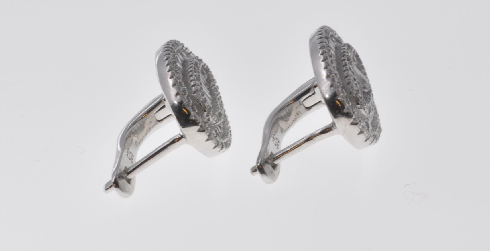 PAIR OF STAMPED 925 SILVER AND CZ EARRINGS. - Image 2 of 2
