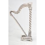 STAMPED 925 SILVER HARP ORNAMENT.