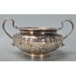 VICTORIAN WILLIAM MOULSON SILVER HALLMARKED SUGAR BOWL.