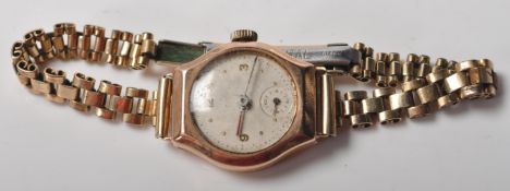 VINTAGE 9CT GOLD CASED WRIST WATCH