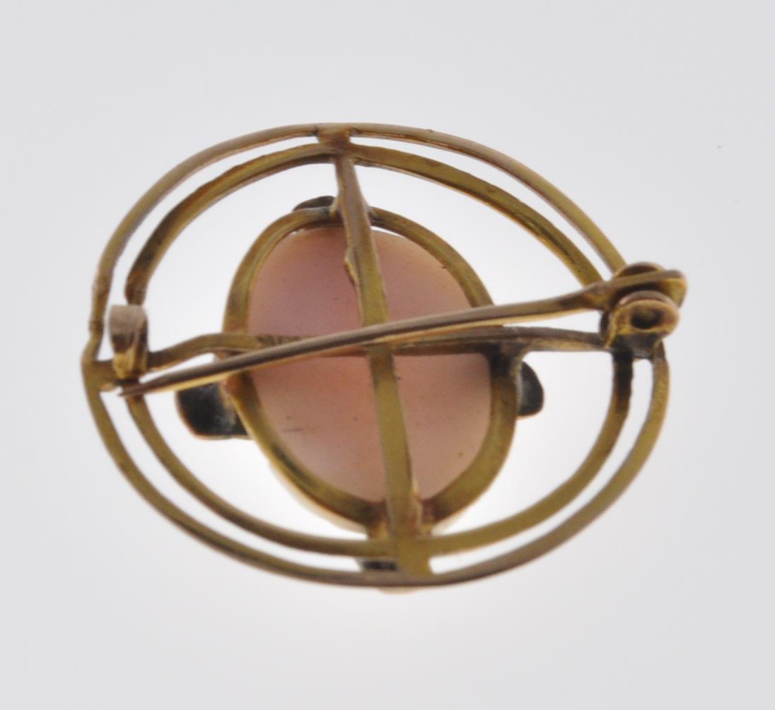 ANTIQUE 9CT GOLD CAMEO BROOCH - Image 5 of 7