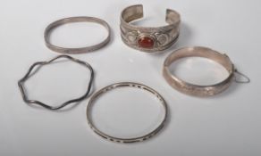 COLLECTION OF STAMPED 925 AND HALLMARKED SILVER BRACELETS