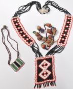 COLLECTION OF ZULU AFRICAN AND NATIVE AMERCIAN JEWELLERY.