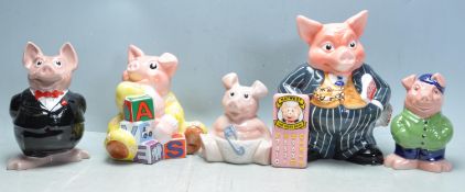 COLLECTION OF FIVE VINTAGE 20TH CENTURY NATWEST PIG