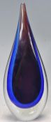 MURANO SOMMERSO STUDIO ART GLASS TEARDROP MANTLE ORNAMENT