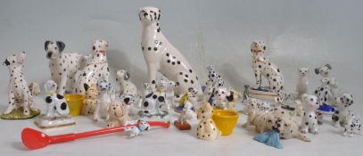 LARGE COLLECTION OF MIXED CERAMIC DALMATIAN DOGS